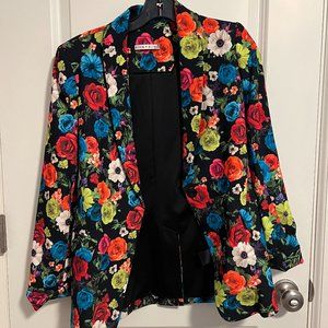 NEW Alice + Olivia Macey Floral Blazer in Flower Garden US 2/4